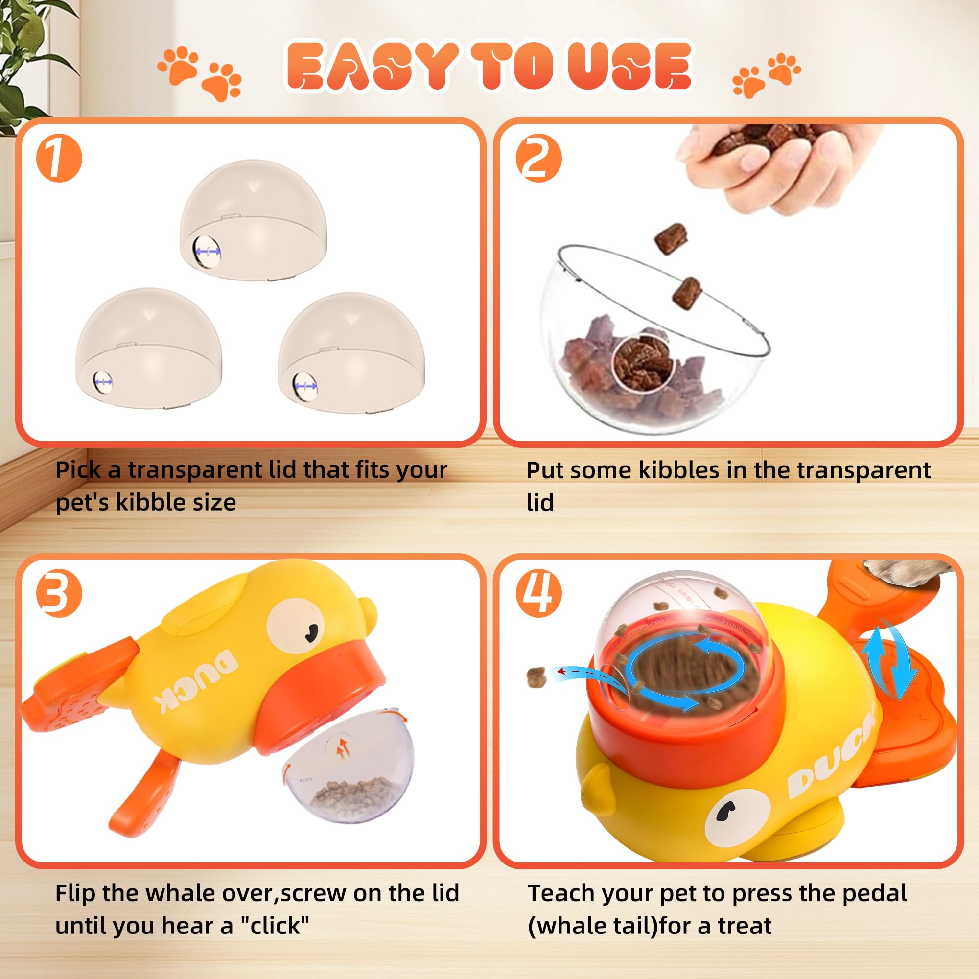 Duck Shape Pet Treat Dispenser